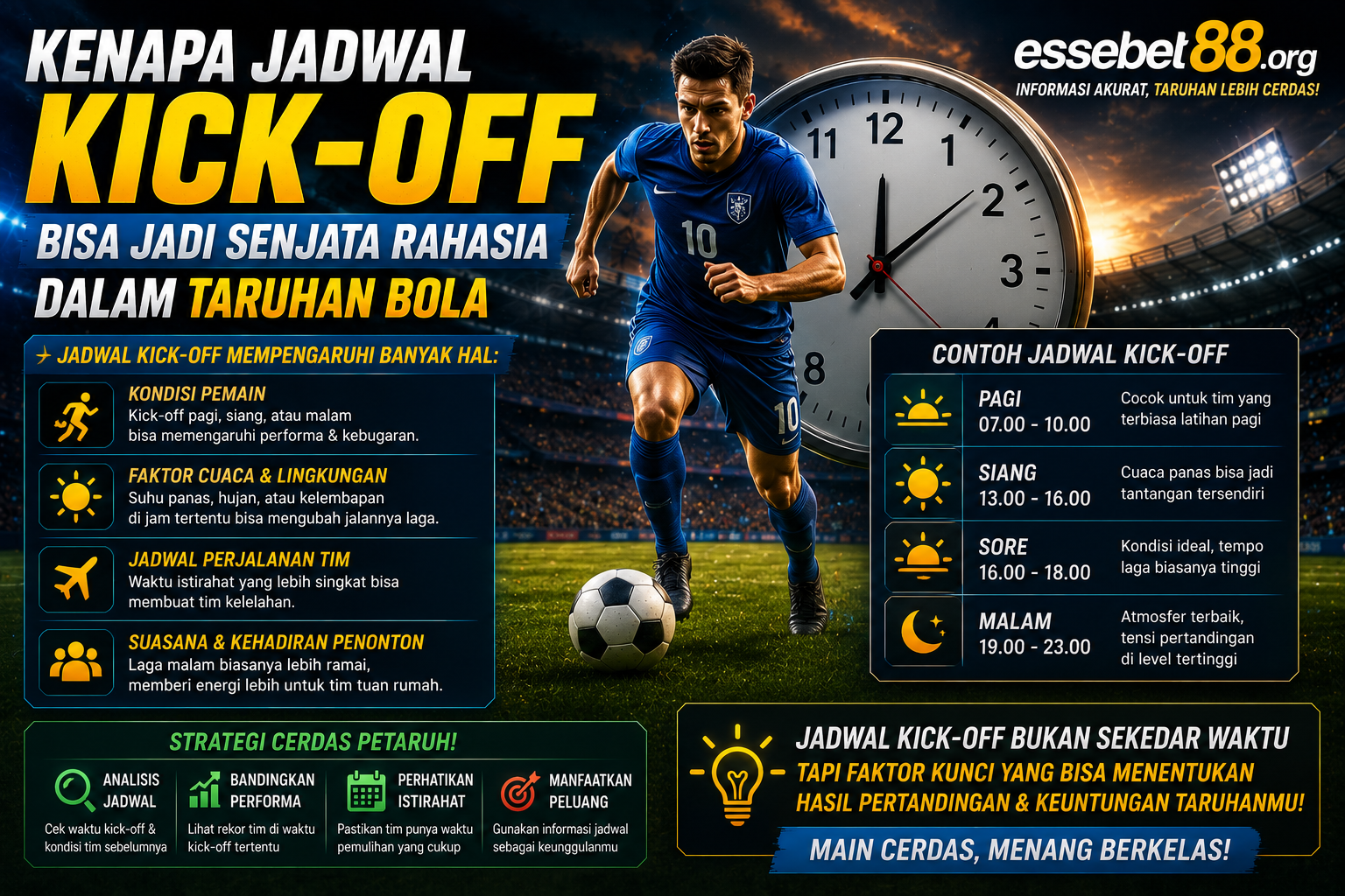 Kenapa Jadwal Kick-Off Bisa Jadi Senjata Rahasia dalam Taruhan Bola