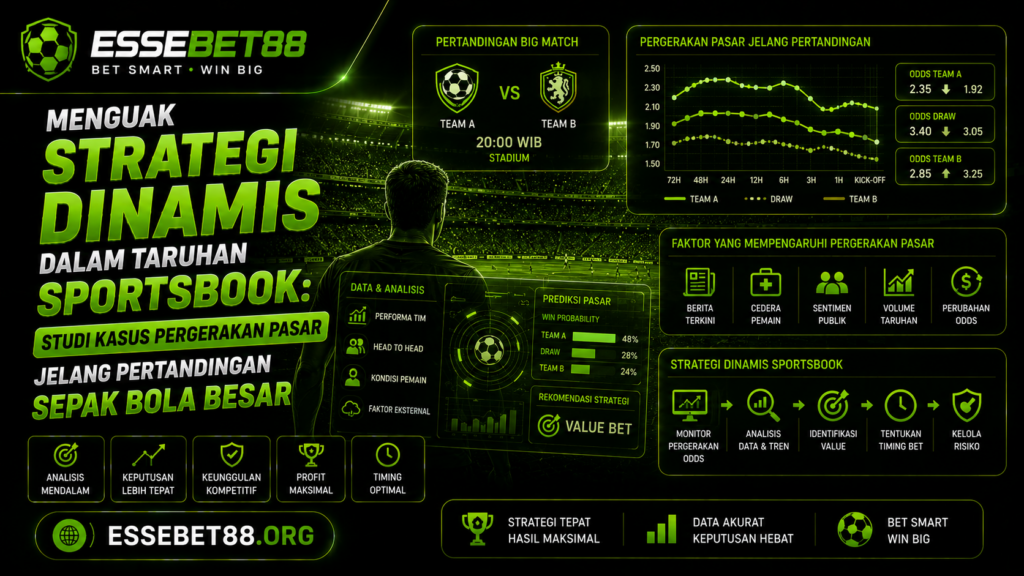 Menguak Strategi Dinamis dalam Taruhan Sportsbook: Studi Kasus Pergerakan Pasar Jelang Pertandingan Sepak Bola Besar